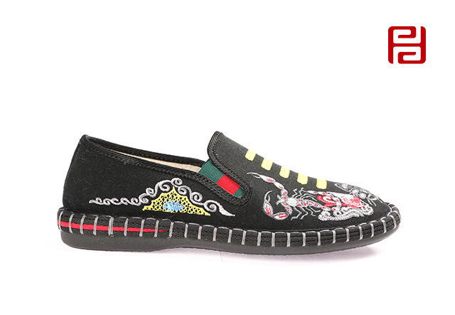 福連升刺繡中國風(fēng)臉譜男鞋老北京布鞋社會(huì)軟底鞋