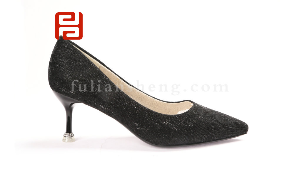 福連升尖頭細(xì)跟高跟女鞋 新娘鞋伴娘鞋工作單鞋圖片